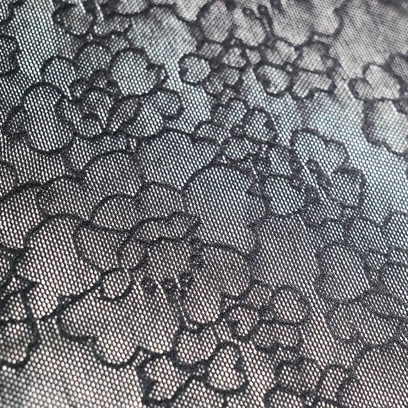 China Fabric for Blouse,Shirt Half Sleeve Button ,Dresses (Pullover) ,Skirt  Lace Knit Fabric Nylon Spandex black color buy from China wholesaler bulk order at wholesale price free worldwide shipping Alibaba