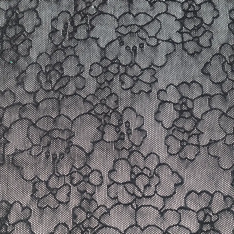 China Fabric for Blouse,Shirt Half Sleeve Button ,Dresses (Pullover) ,Skirt  Lace Knit Fabric Nylon Spandex black color buy from China wholesaler bulk order at wholesale price free worldwide shipping Alibaba
