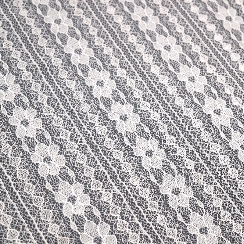 China Fabric for Blouse,Skirt,Shirt Long Sleeve Button ,Dresses (Pullover) ,Skirt  Lace Knit Fabric Nylon Spandex white color buy from China wholesaler bulk order at wholesale price free worldwide shipping Alibaba