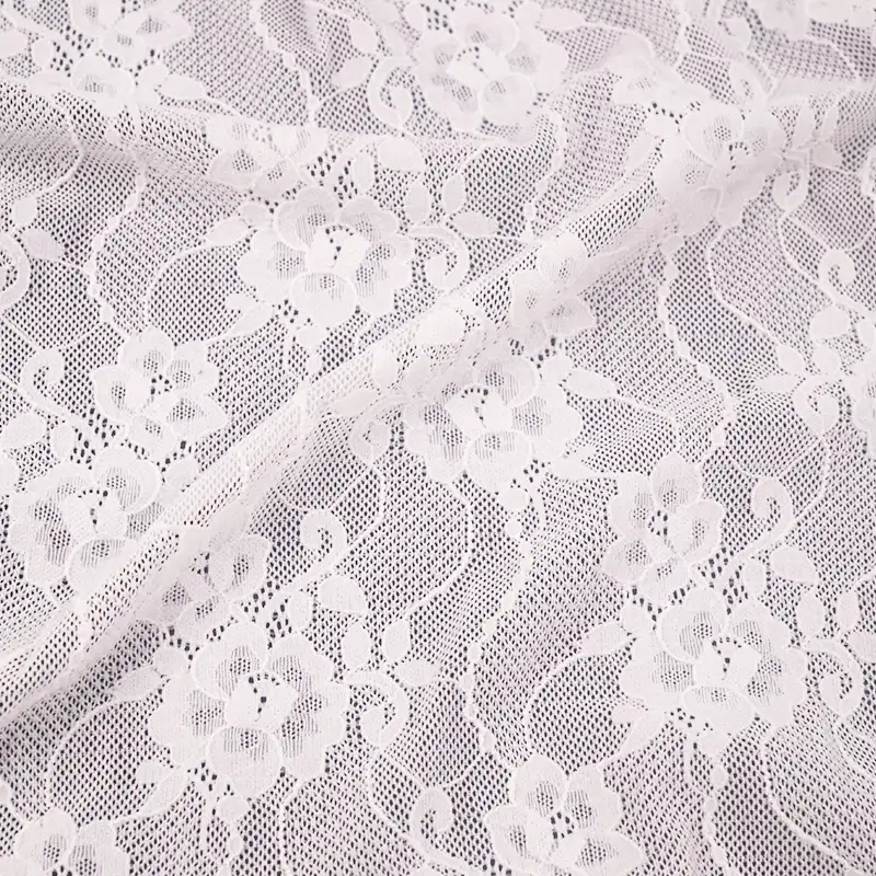 China Fabric for Blouse,Skirt,Skirt  Lace Knit Fabric Nylon Spandex white color buy from China wholesaler bulk order at wholesale price free worldwide shipping Alibaba