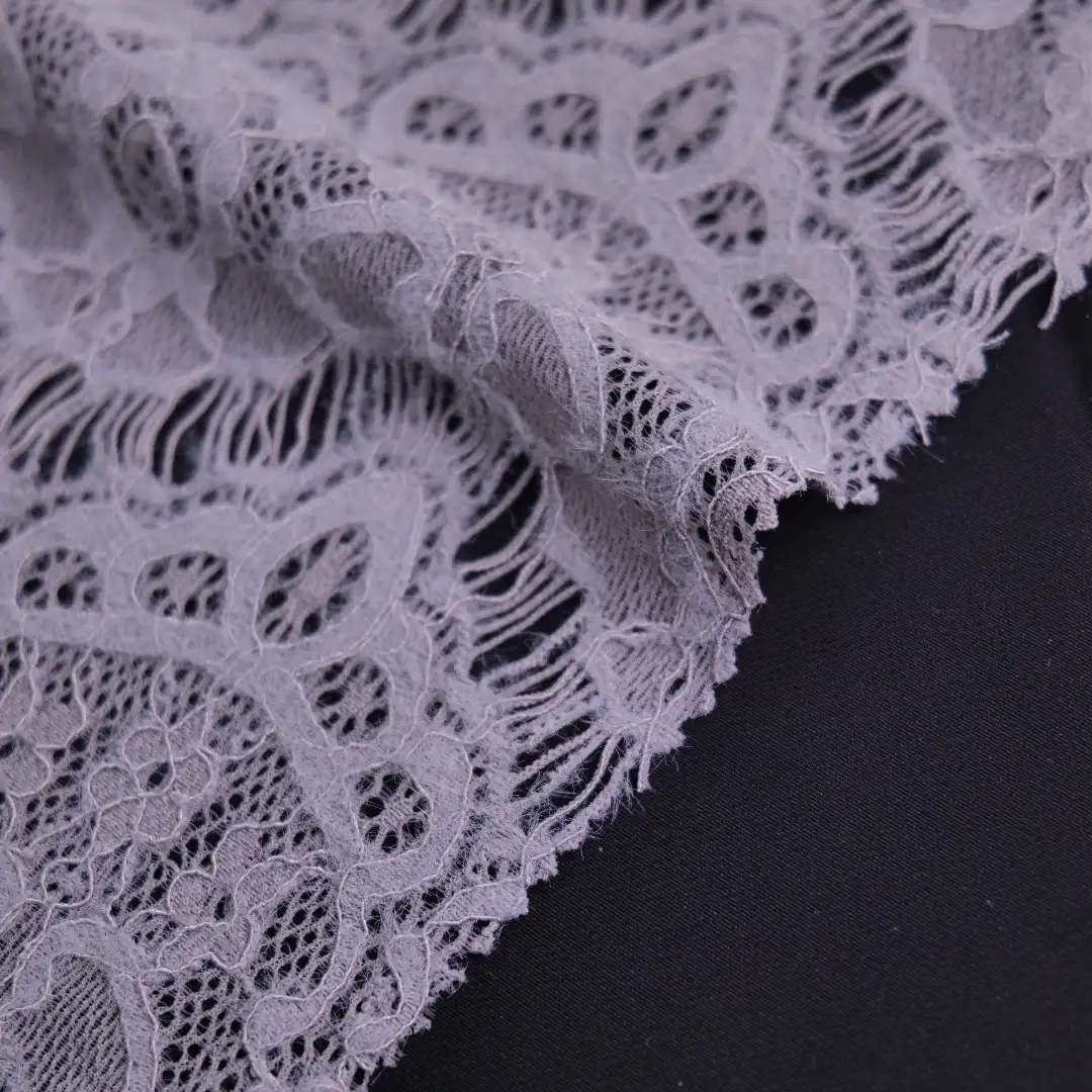 China Fabric for Blouse,Skirt,Shirt Long Sleeve Button ,Skirt  Lace Knit Fabric Nylon Spandex purple color buy from China wholesaler bulk order at wholesale price free worldwide shipping Alibaba
