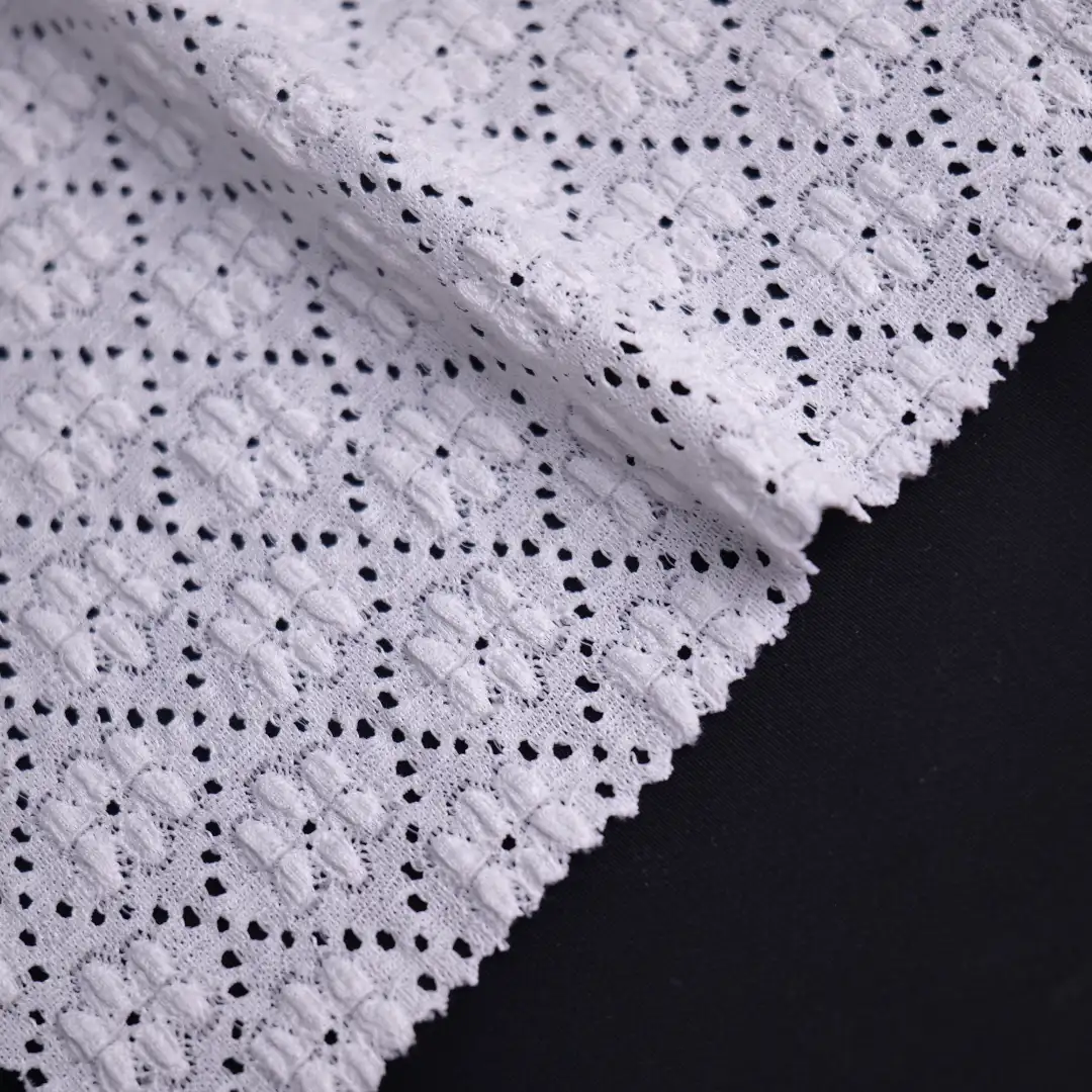 China Fabric for Blouse,Skirt,Shirt Long Sleeve Button ,Dresses (Pullover)  Lace Knit Fabric Polyester Spandex purple color buy from China wholesaler bulk order at wholesale price free worldwide shipping Alibaba