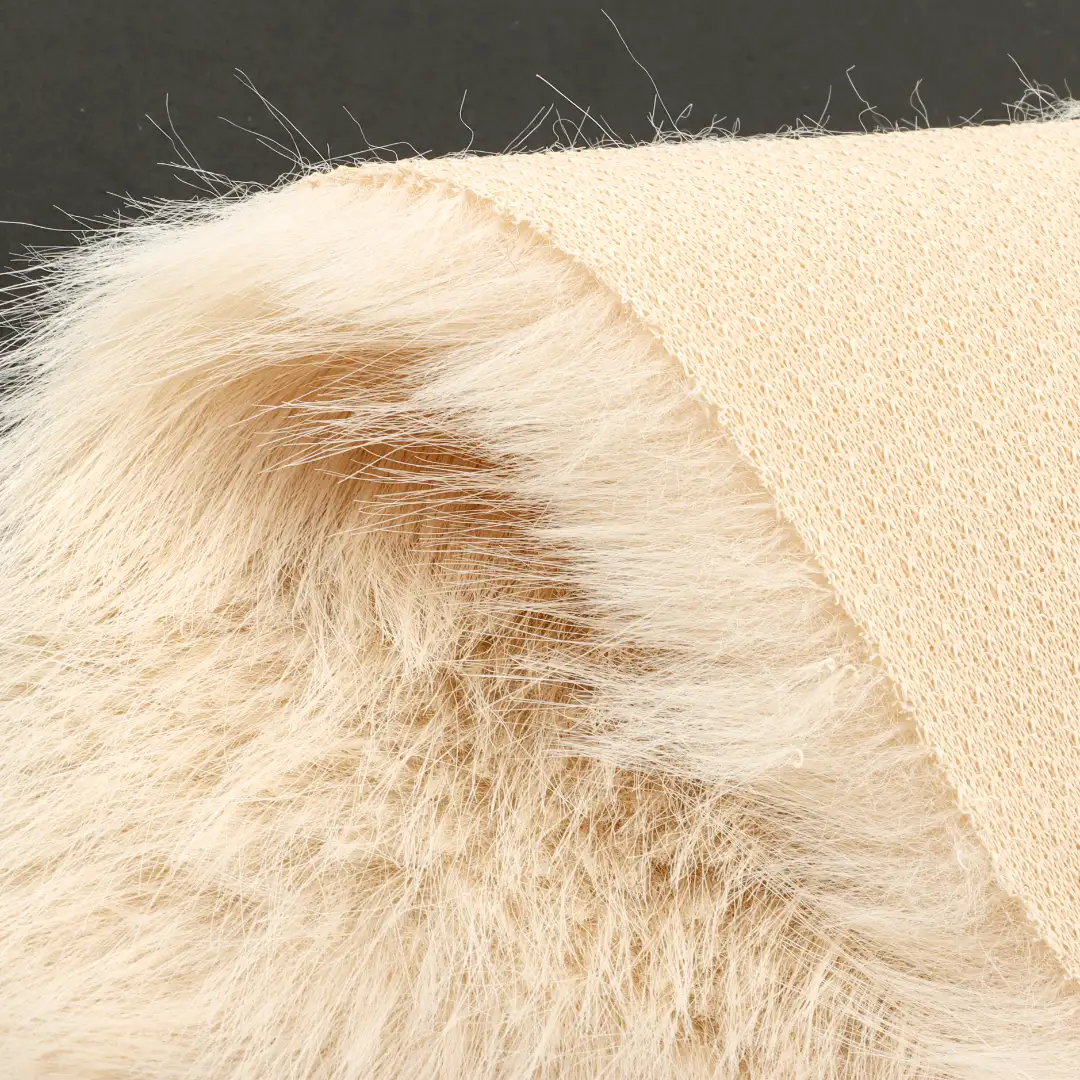 China Fabric for Overcoat,Skirt ,Waist coat Fake Fur Knit Fabric Polyester Khaki color buy from China wholesaler bulk order at wholesale price free worldwide shipping Alibaba