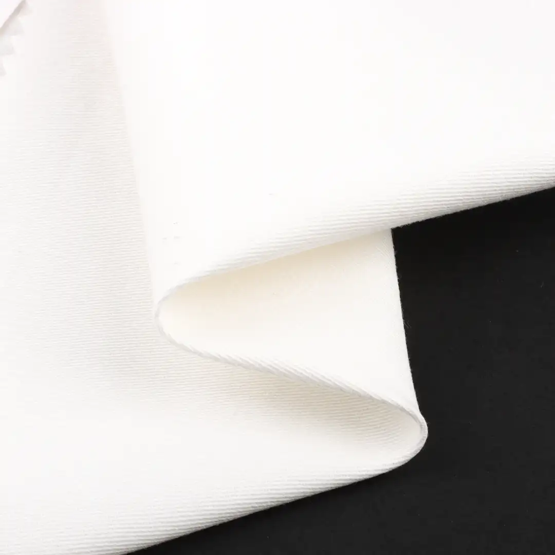 China Fabric for Shirt,Pants Cotton Twill Natural Woven Fabric Cotton Spandex WHITE color buy from China wholesaler bulk order at wholesale price free worldwide shipping Alibaba