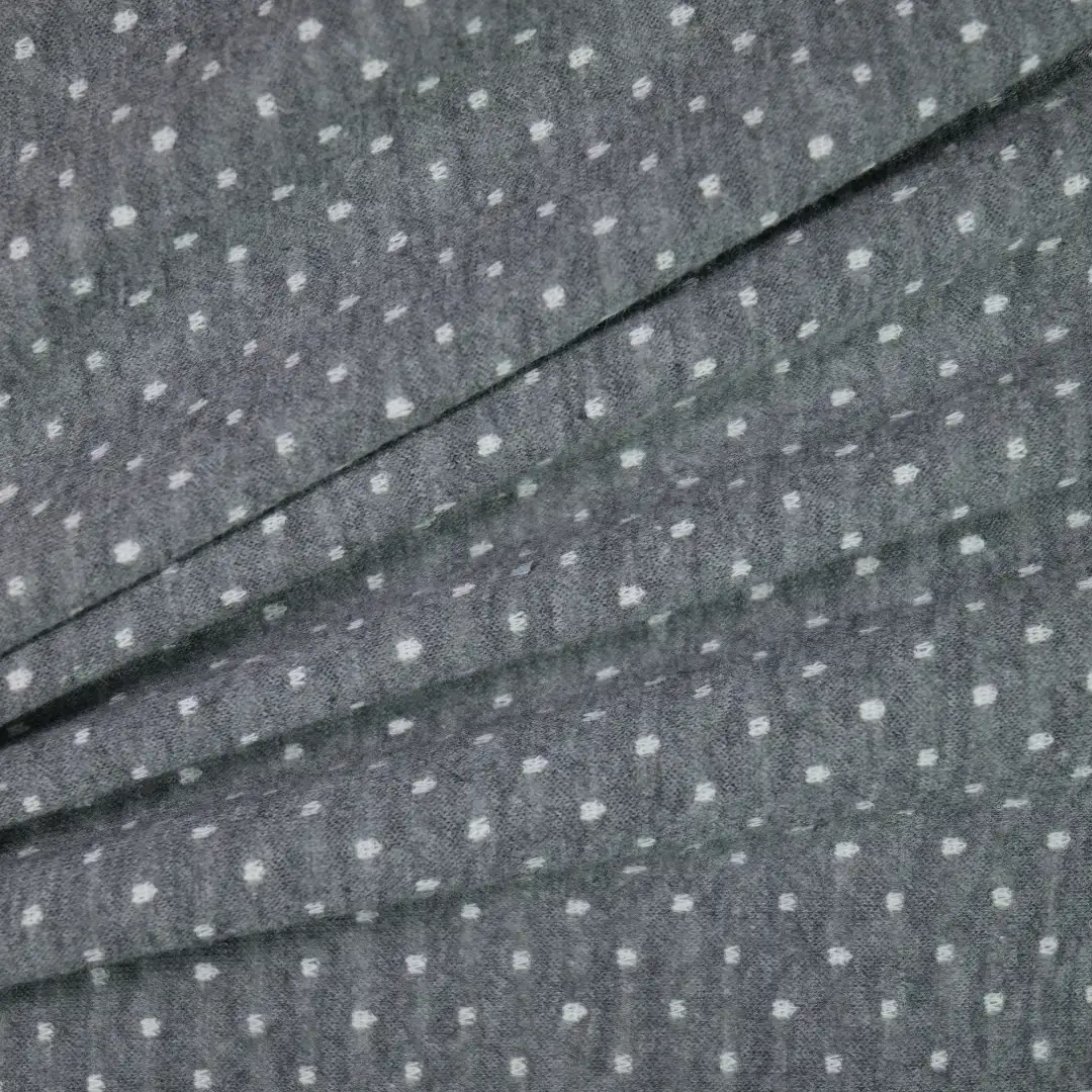 China Fabric for Hoodie Jacquard Knit Fabric Cotton Polyester Spandex gray color buy from China wholesaler bulk order at wholesale price free worldwide shipping Alibaba