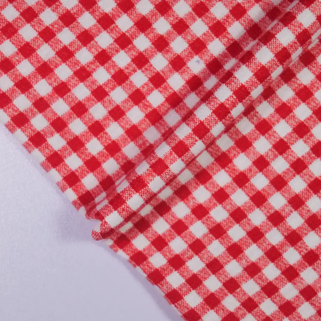 China Fabric for Crop Top Crepe Knit Fabric Polyester Spandex red color buy from China wholesaler bulk order at wholesale price free worldwide shipping Alibaba