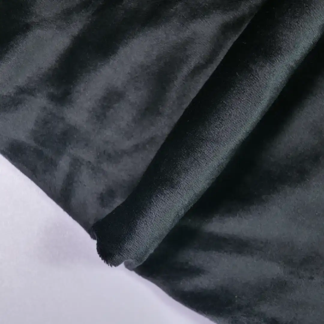 China Fabric for Loungewear Fleece Knit Fabric Polyester Spandex black color buy from China wholesaler bulk order at wholesale price free worldwide shipping Alibaba