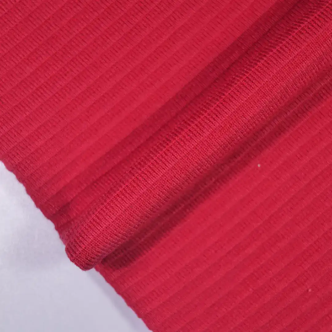 China Fabric for T-shirt (Sweater) Ottoman Knit Fabric Rayon Polyester Nylon Spandex red color buy from China wholesaler bulk order at wholesale price free worldwide shipping Alibaba