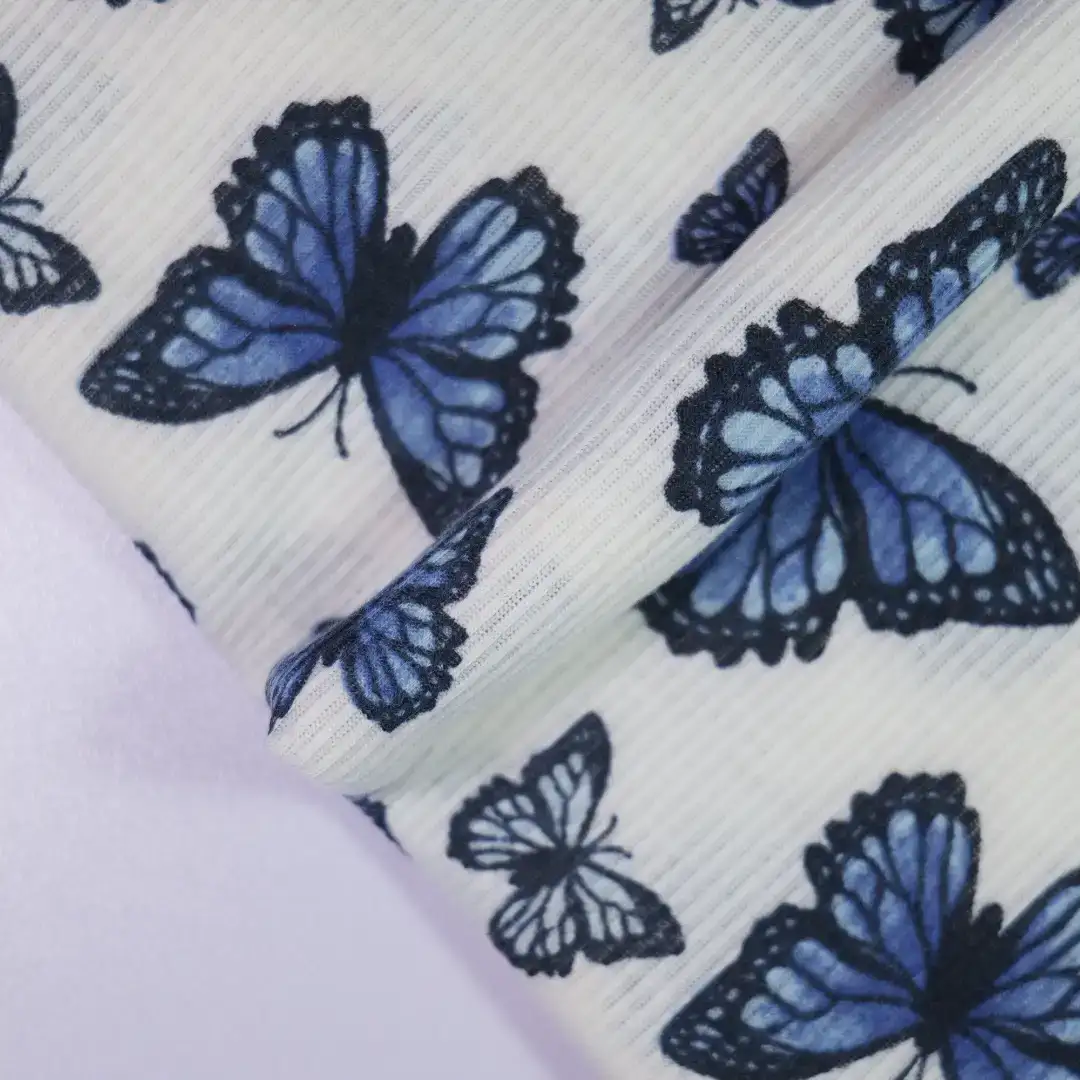 China Fabric for T-Shirt,Polo Shirt Rib Knit Fabric Polyester Spandex printing color buy from China wholesaler bulk order at wholesale price free worldwide shipping Alibaba