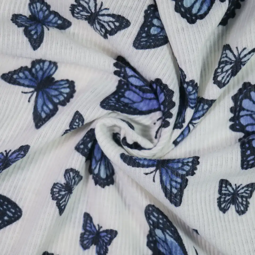 China Fabric for T-Shirt,Polo Shirt Rib Knit Fabric Polyester Spandex printing color buy from China wholesaler bulk order at wholesale price free worldwide shipping Alibaba