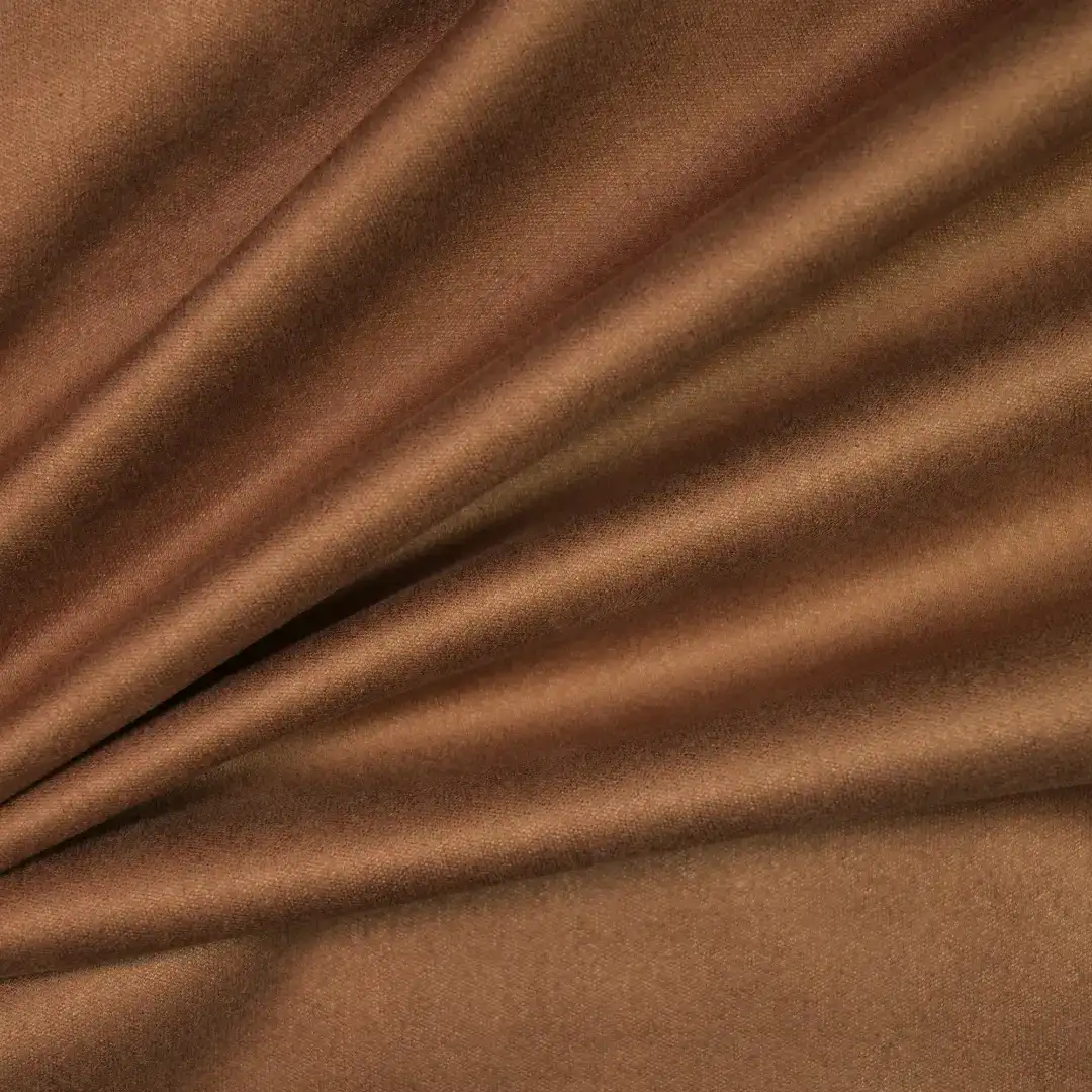China Fabric for Jackets Suede Knit Fabric Polyester Spandex brown color buy from China wholesaler bulk order at wholesale price free worldwide shipping Alibaba