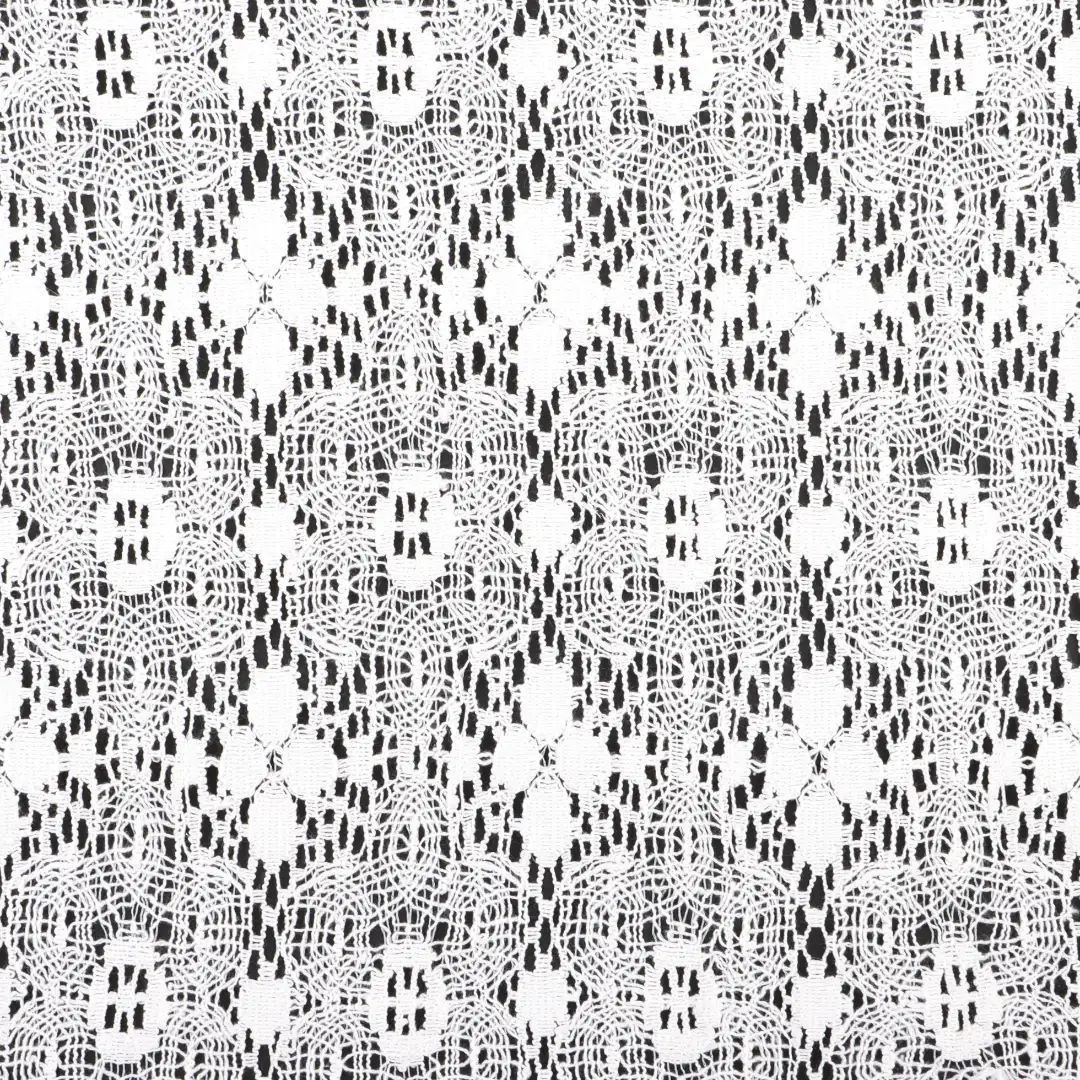 China Fabric for Crop Top,Lingerie,Skirt  Lace Knit Fabric Cotton Nylon white color buy from China wholesaler bulk order at wholesale price free worldwide shipping Alibaba
