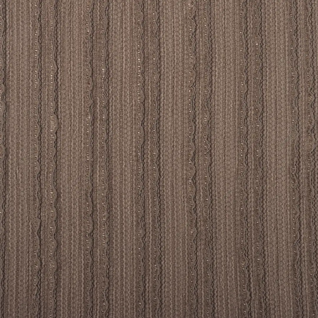 China Fabric for T-Shirt,Skirt  Weft Jacquard Knit Fabric Polyester Spandex Brown color buy from China wholesaler bulk order at wholesale price free worldwide shipping Alibaba