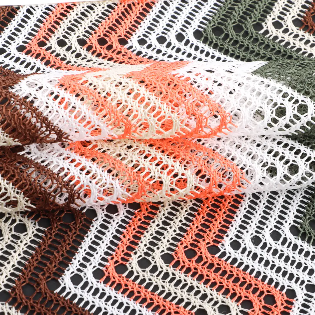 China Fabric for T-Shirt,Skirt  Mesh Knit Fabric Polyester design and colour color buy from China wholesaler bulk order at wholesale price free worldwide shipping Alibaba
