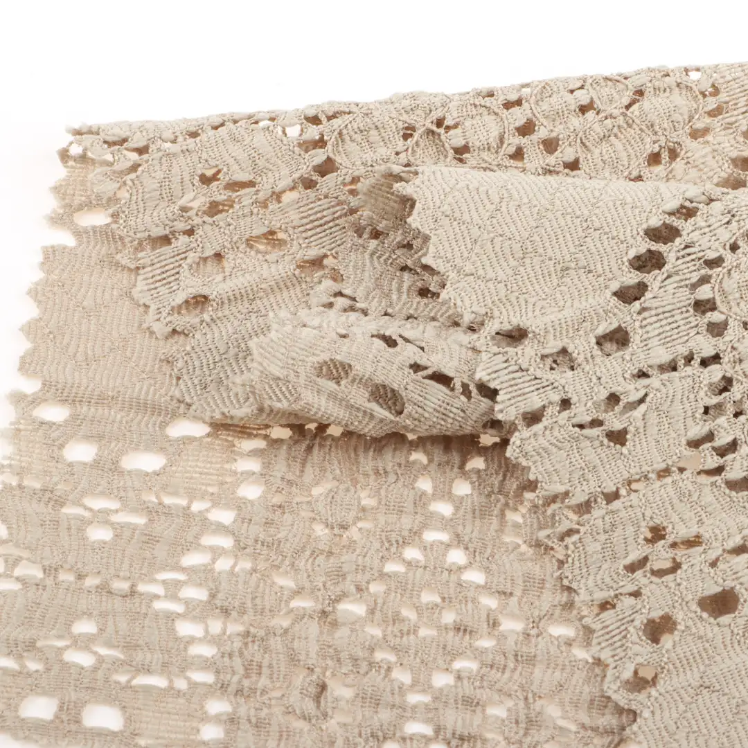 China Fabric for Crop Top,Skirt  Lace Knit Fabric Polyester Spandex Gray color buy from China wholesaler bulk order at wholesale price free worldwide shipping Alibaba
