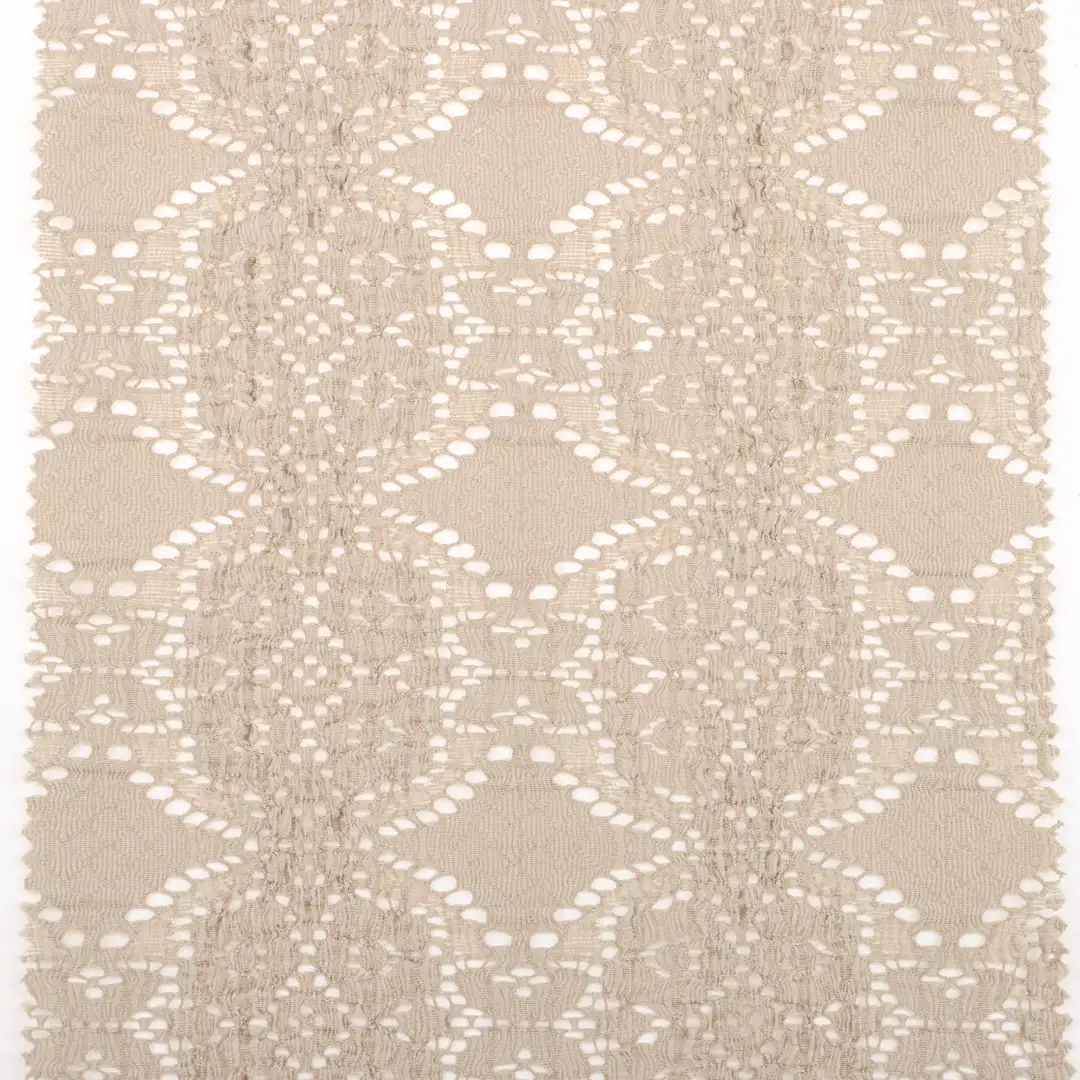 China Fabric for Crop Top,Skirt  Lace Knit Fabric Polyester Spandex Gray color buy from China wholesaler bulk order at wholesale price free worldwide shipping Alibaba