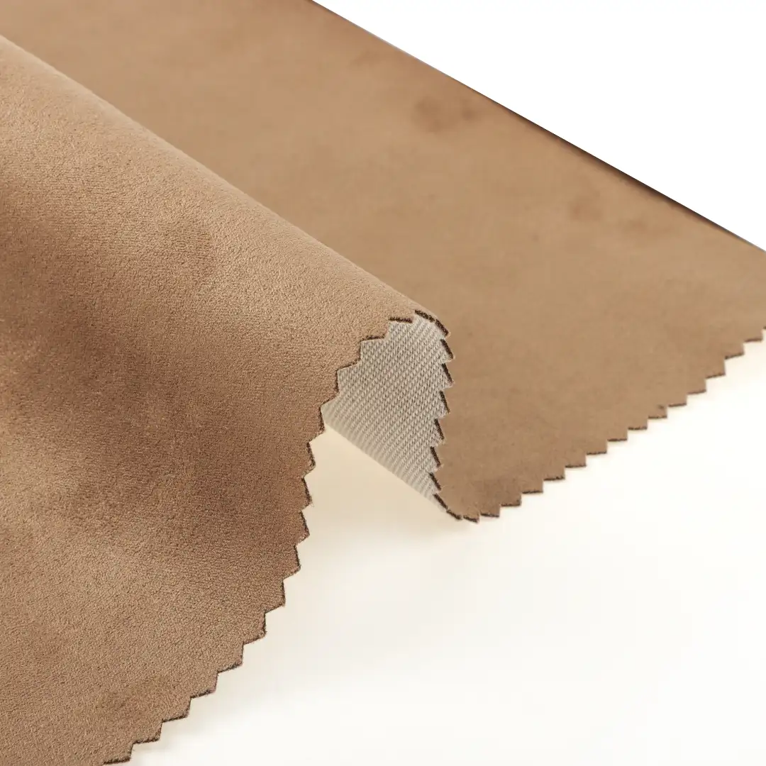 China Fabric for Jackets,Trench Coat,Padded Jacket,Overcoat Suede Woven Blended Fabric Polyester Spandex light brown color buy from China wholesaler bulk order at wholesale price free worldwide shipping Alibaba