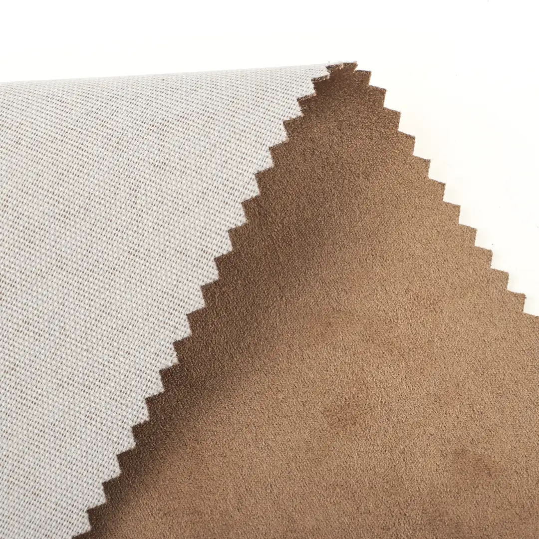 China Fabric for Jackets,Trench Coat,Padded Jacket,Overcoat Suede Woven Blended Fabric Polyester Spandex light brown color buy from China wholesaler bulk order at wholesale price free worldwide shipping Alibaba