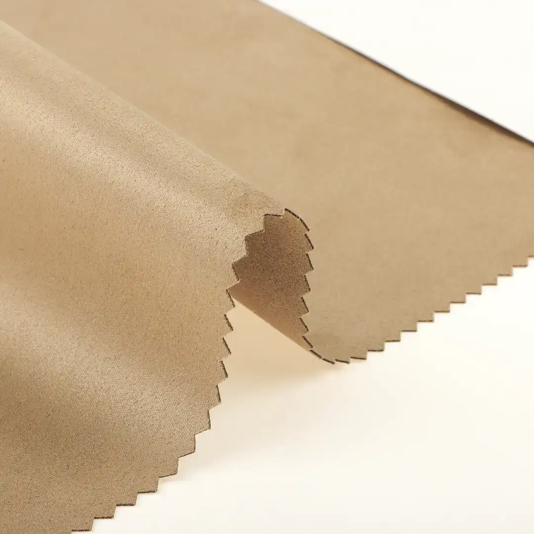 China Fabric for Jackets,Trench Coat,Overcoat,Waist coat Suede Knit Fabric Polyester Spandex camel color buy from China wholesaler bulk order at wholesale price free worldwide shipping Alibaba