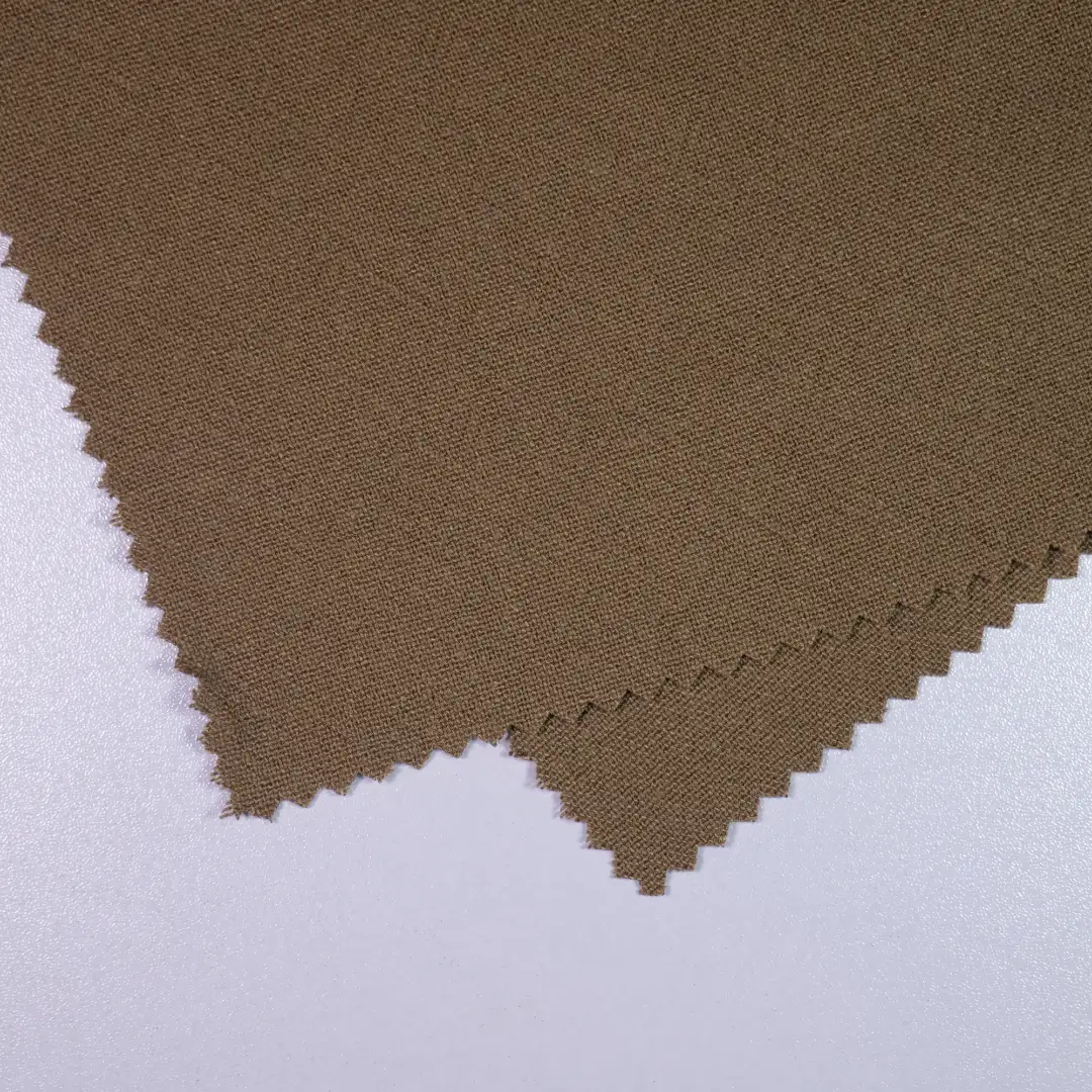 China Fabric for Blouse Linen/Rayon Plain Natural Woven Fabric Rayon Linen Cotton brown color buy from China wholesaler bulk order at wholesale price free worldwide shipping Alibaba