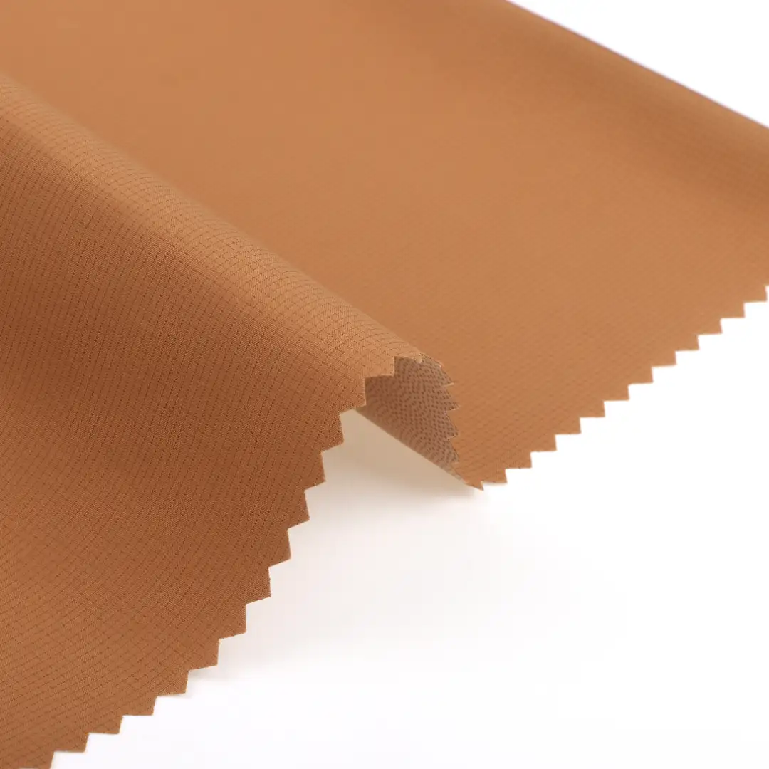 China Fabric for Pants,Jackets,Trench Coat,Down Jacket,Padded Jacket Polyester Pongee Synthetic Woven Fabric Polyester BROWN color buy from China wholesaler bulk order at wholesale price free worldwide shipping Alibaba