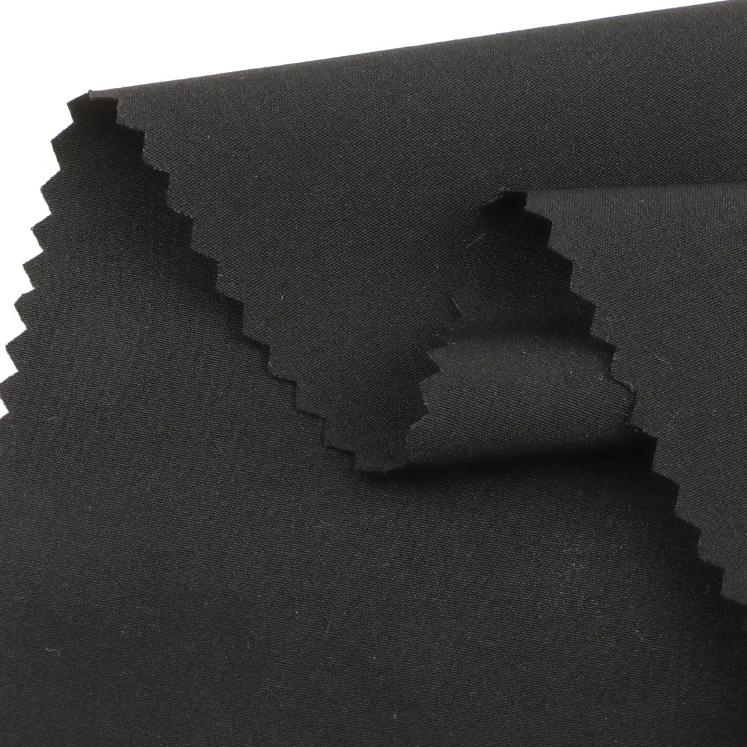 China Fabric for Pants,Jackets,Padded Jacket Four Stretch Polyester Woven Fabric Synthetic Woven Fabric Polyester Elastane BLACK color buy from China wholesaler bulk order at wholesale price free worldwide shipping Alibaba
