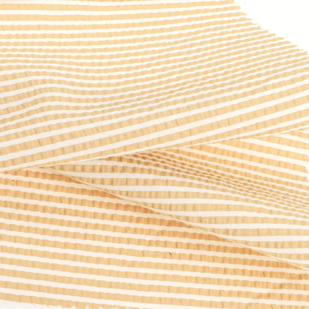 China Fabric for Jackets,Padded Jacket TC Seersucker Woven Blended Fabric Polyester Cotton stripe color buy from China wholesaler bulk order at wholesale price free worldwide shipping Alibaba
