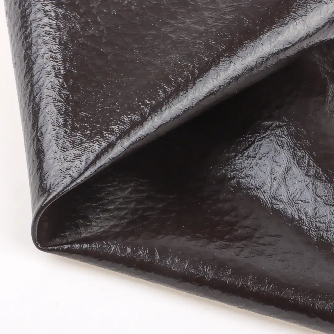 China Fabric for Jackets,Leggings,Overcoat PU Woven Blended Fabric Polyester Brown and black color buy from China wholesaler bulk order at wholesale price free worldwide shipping Alibaba