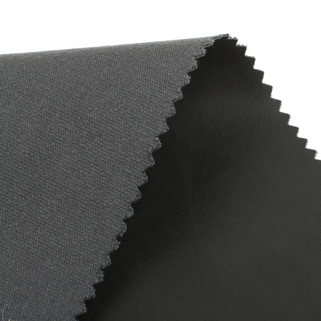 China Fabric for Pants,Jackets,Trench Coat,Overcoat Bonded fabric Bonded fabric Polyurethane (PU) BLACK color buy from China wholesaler bulk order at wholesale price free worldwide shipping Alibaba
