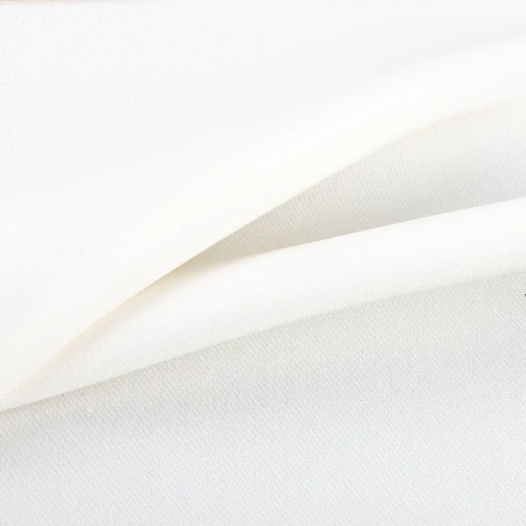 China Fabric for Pants,Jackets,Waist coat Polyester/Rayon Twill Woven Blended Fabric Polyester Rayon Spandex white color buy from China wholesaler bulk order at wholesale price free worldwide shipping Alibaba