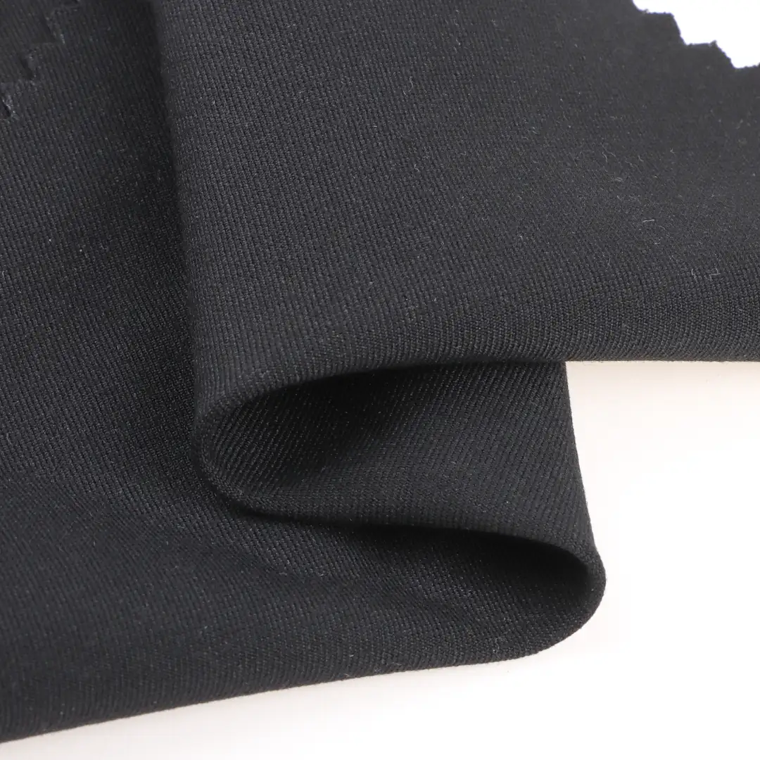 China Fabric for Pants,Jackets,Uniform Twill Synthetic Woven Fabric Polyester Linen Spandex BLACK color buy from China wholesaler bulk order at wholesale price free worldwide shipping Alibaba