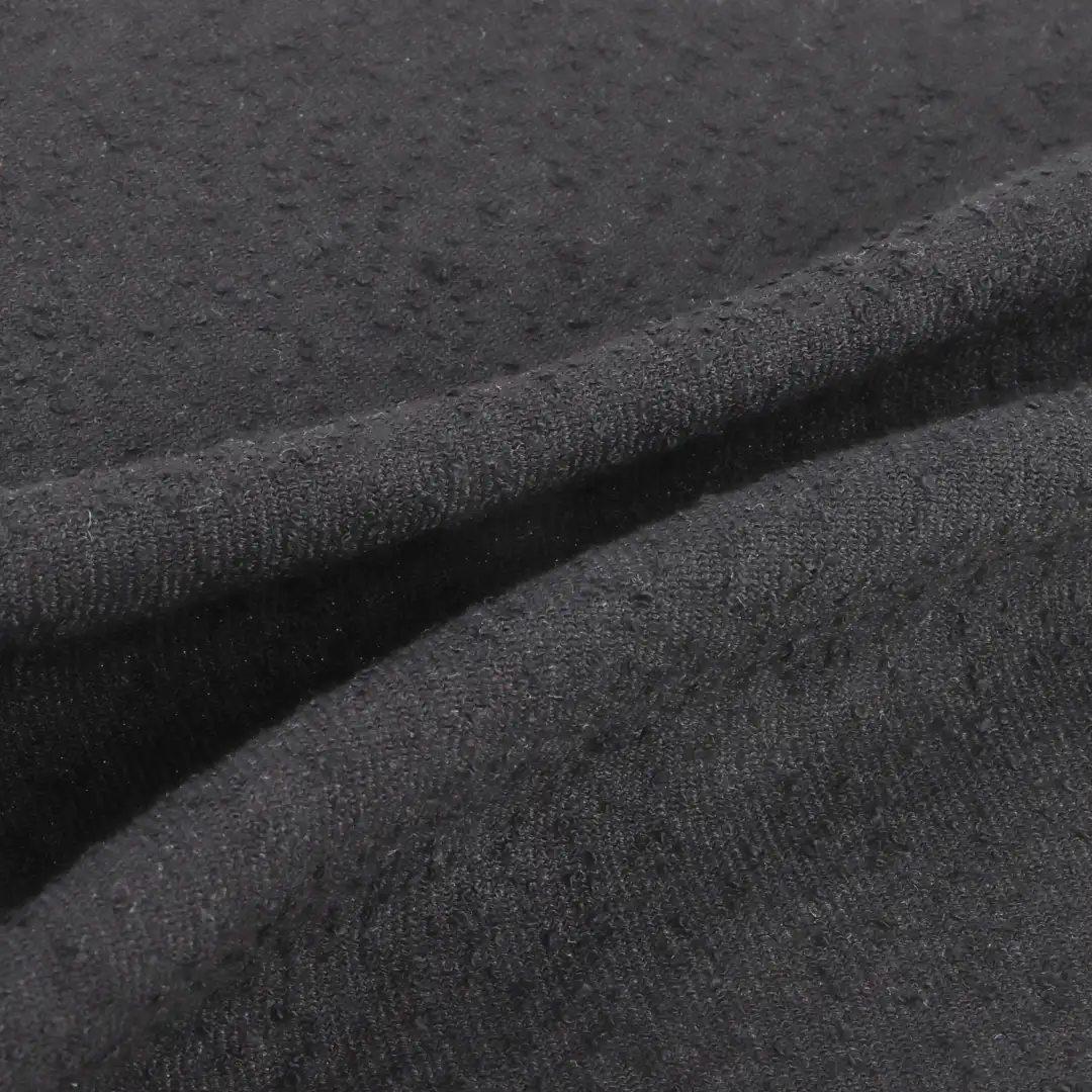 China Fabric for Jackets,Jogger,Full-Zipper Cardigan  Jacquard Woven Blended Fabric Polyester Rayon Nylon BLACK color buy from China wholesaler bulk order at wholesale price free worldwide shipping Alibaba