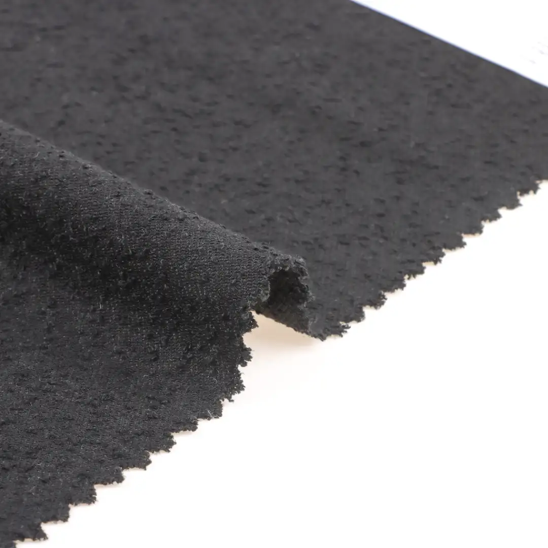 China Fabric for Jackets,Jogger,Full-Zipper Cardigan  Jacquard Woven Blended Fabric Polyester Rayon Nylon BLACK color buy from China wholesaler bulk order at wholesale price free worldwide shipping Alibaba