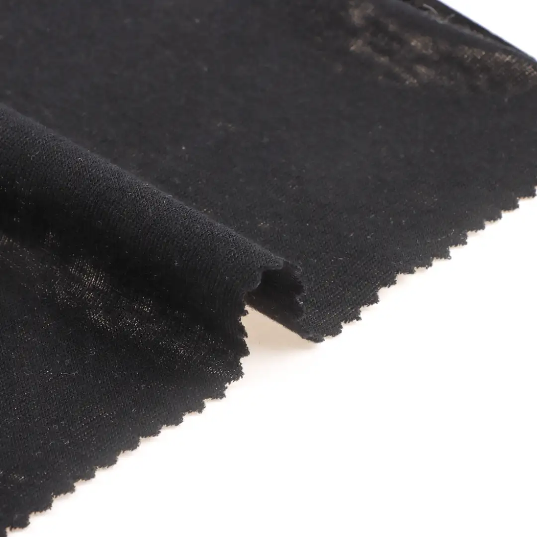 China Fabric for Polo Shirt,Crop Top,Full-Zipper Cardigan ,Half-Zipper Cardigan  Single Jersey Knit Fabric Tencel Wool BLACK color buy from China wholesaler bulk order at wholesale price free worldwide shipping Alibaba