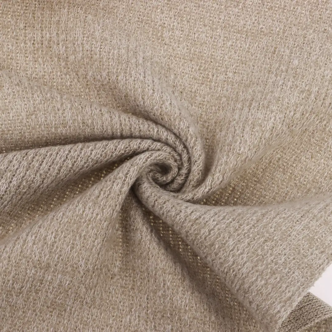 China Fabric for Shirt,Blazer,Blouse,Skirt Hacci Knit Fabric Polyester Rayon Elastane BEIGE color buy from China wholesaler bulk order at wholesale price free worldwide shipping Alibaba