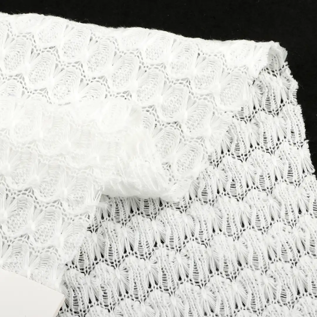 China Fabric for Skirt,Crop Top Pullover (Sweater),Dresses (Pullover) (Sweater) Jacquard Knit Fabric Polyester Spandex white color buy from China wholesaler bulk order at wholesale price free worldwide shipping Alibaba