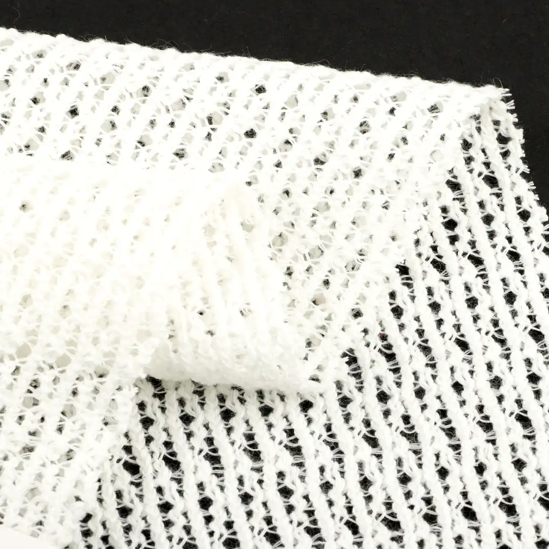 China Fabric for Skirt Jacquard Knit Fabric Polyester Spandex cream color buy from China wholesaler bulk order at wholesale price free worldwide shipping Alibaba