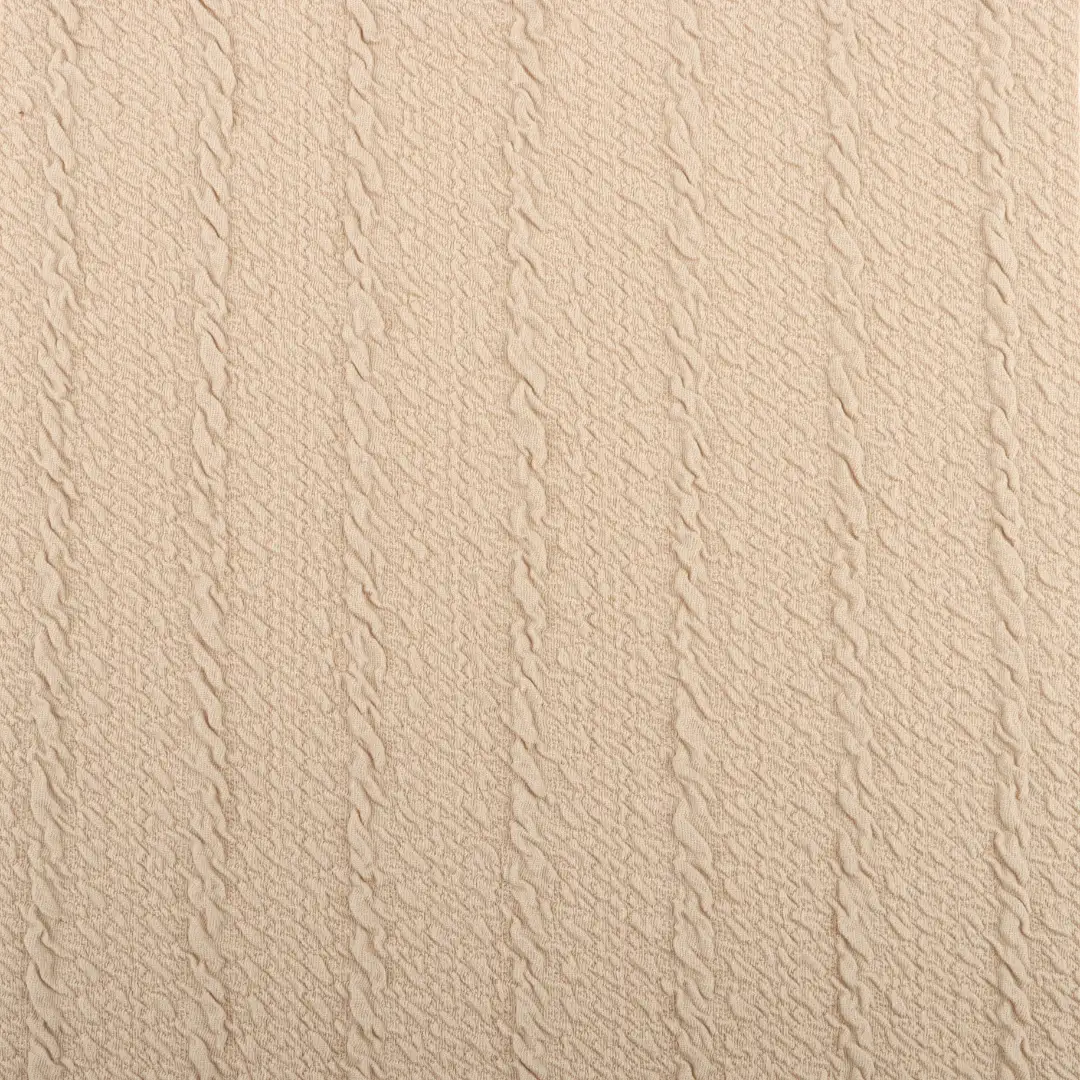 China Fabric for Pants,Skirt,Crop Top Pullover (Sweater),Dresses (Pullover) (Sweater) Jacquard Knit Fabric Polyester Spandex Khaki color buy from China wholesaler bulk order at wholesale price free worldwide shipping Alibaba