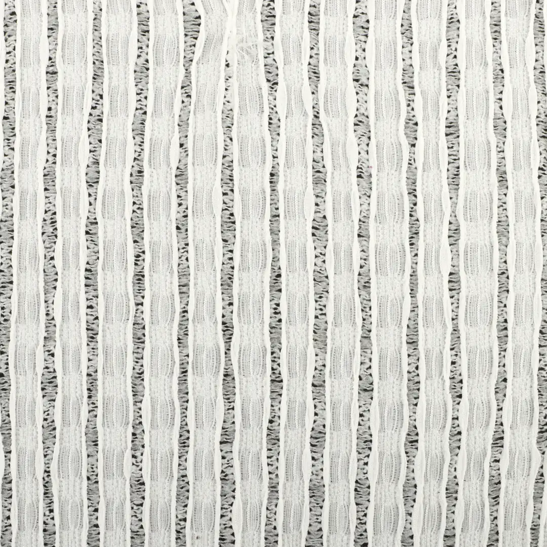 China Fabric for Skirt,Open Cardigan (Sweater),Crop Top Pullover (Sweater) Jacquard Knit Fabric Polyester Spandex white color buy from China wholesaler bulk order at wholesale price free worldwide shipping Alibaba
