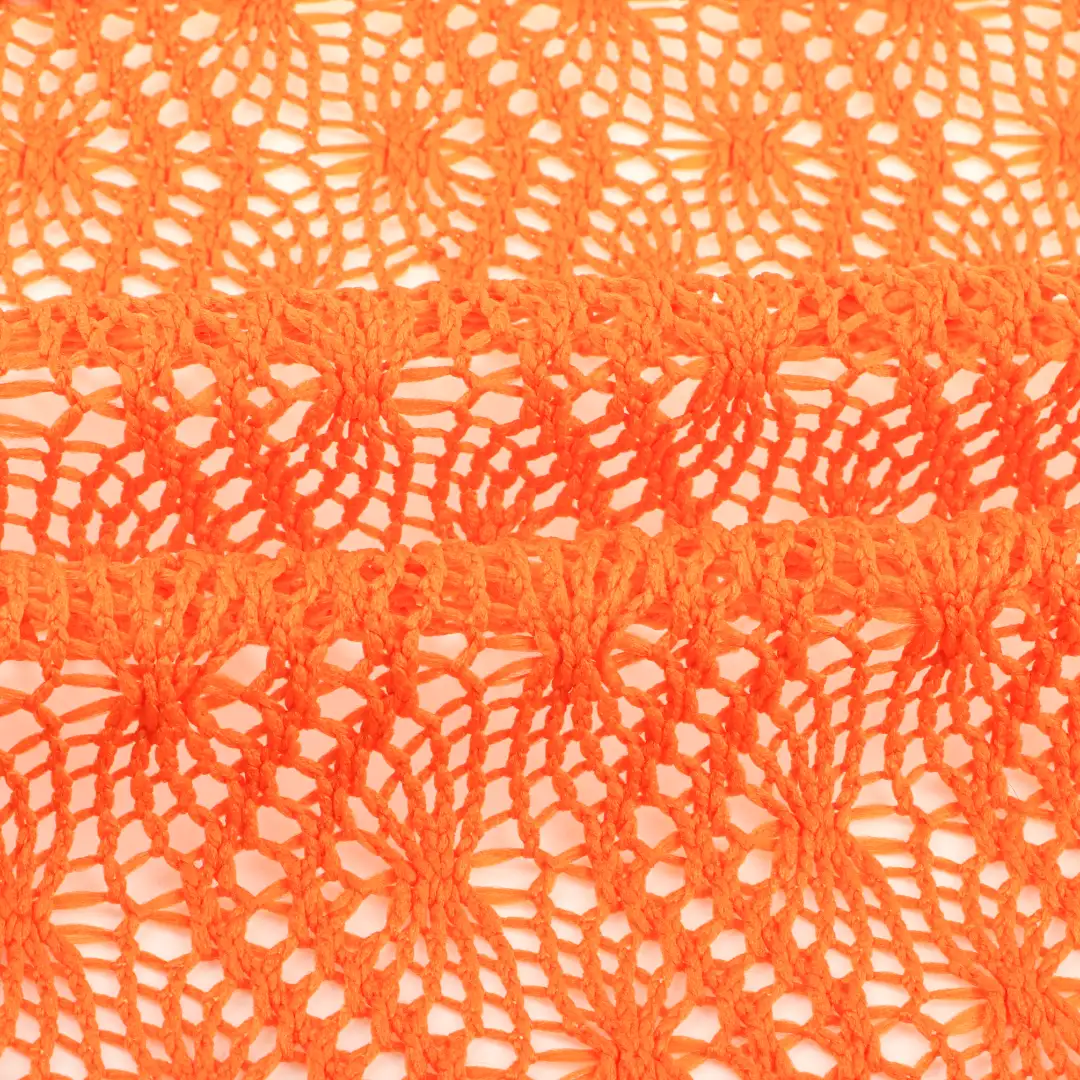 China Fabric for Skirt,Shirt Long Sleeve Button (Sweater),Dresses (Pullover) (Sweater) Mesh Knit Fabric Polyester Orange color buy from China wholesaler bulk order at wholesale price free worldwide shipping Alibaba