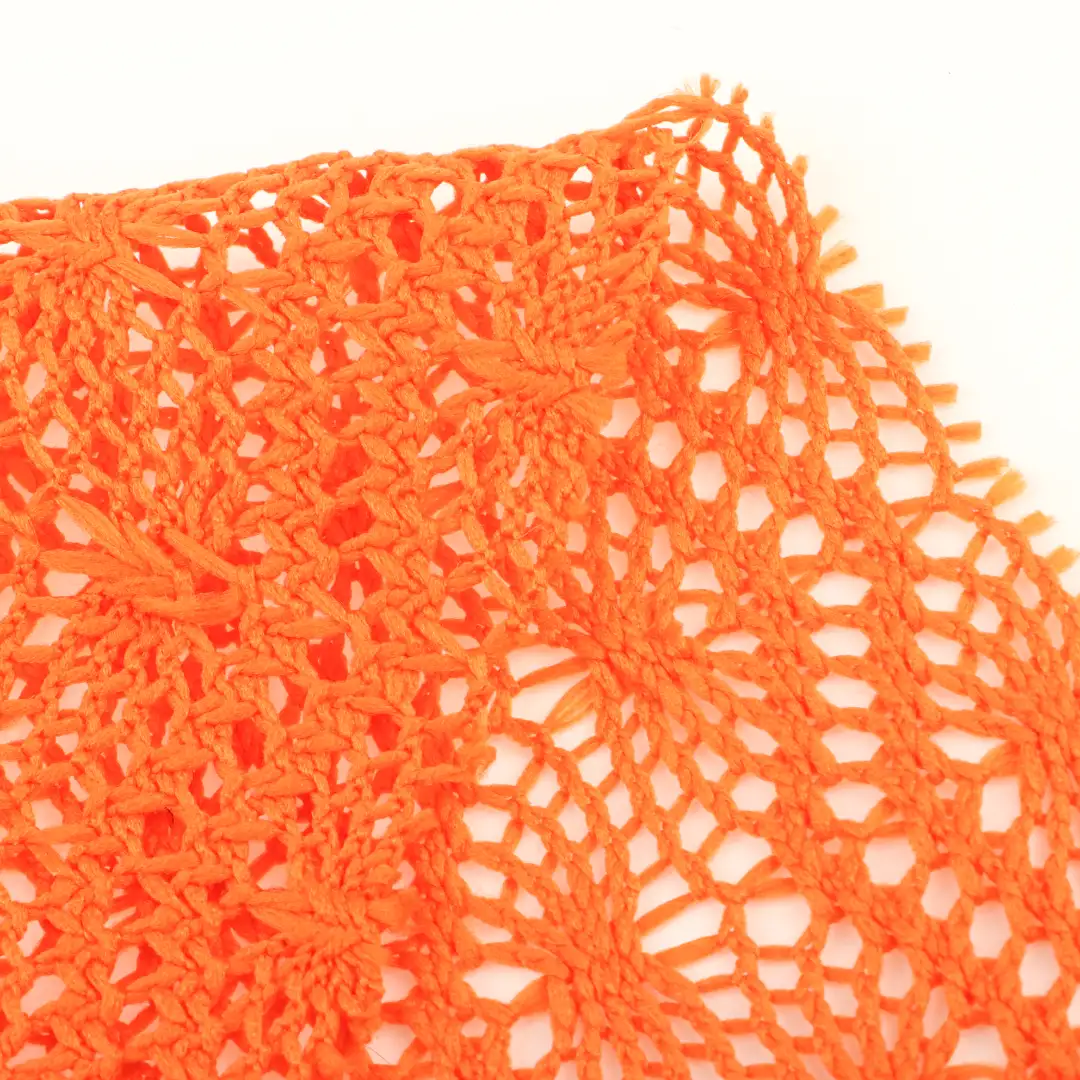 China Fabric for Skirt,Shirt Long Sleeve Button (Sweater),Dresses (Pullover) (Sweater) Mesh Knit Fabric Polyester Orange color buy from China wholesaler bulk order at wholesale price free worldwide shipping Alibaba