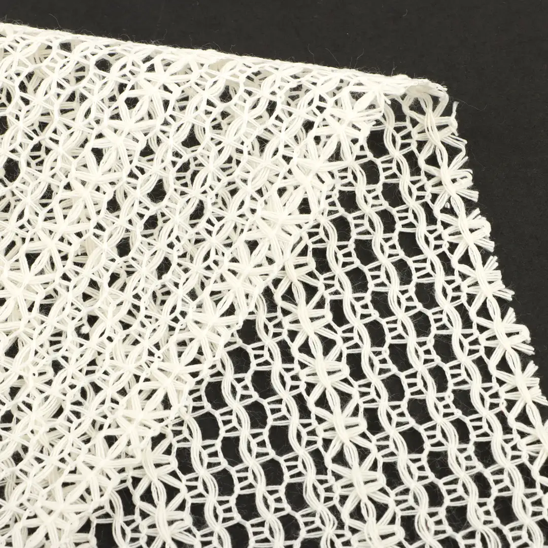 China Fabric for Crop Top,Skirt Mesh Knit Fabric Polyester white color buy from China wholesaler bulk order at wholesale price free worldwide shipping Alibaba