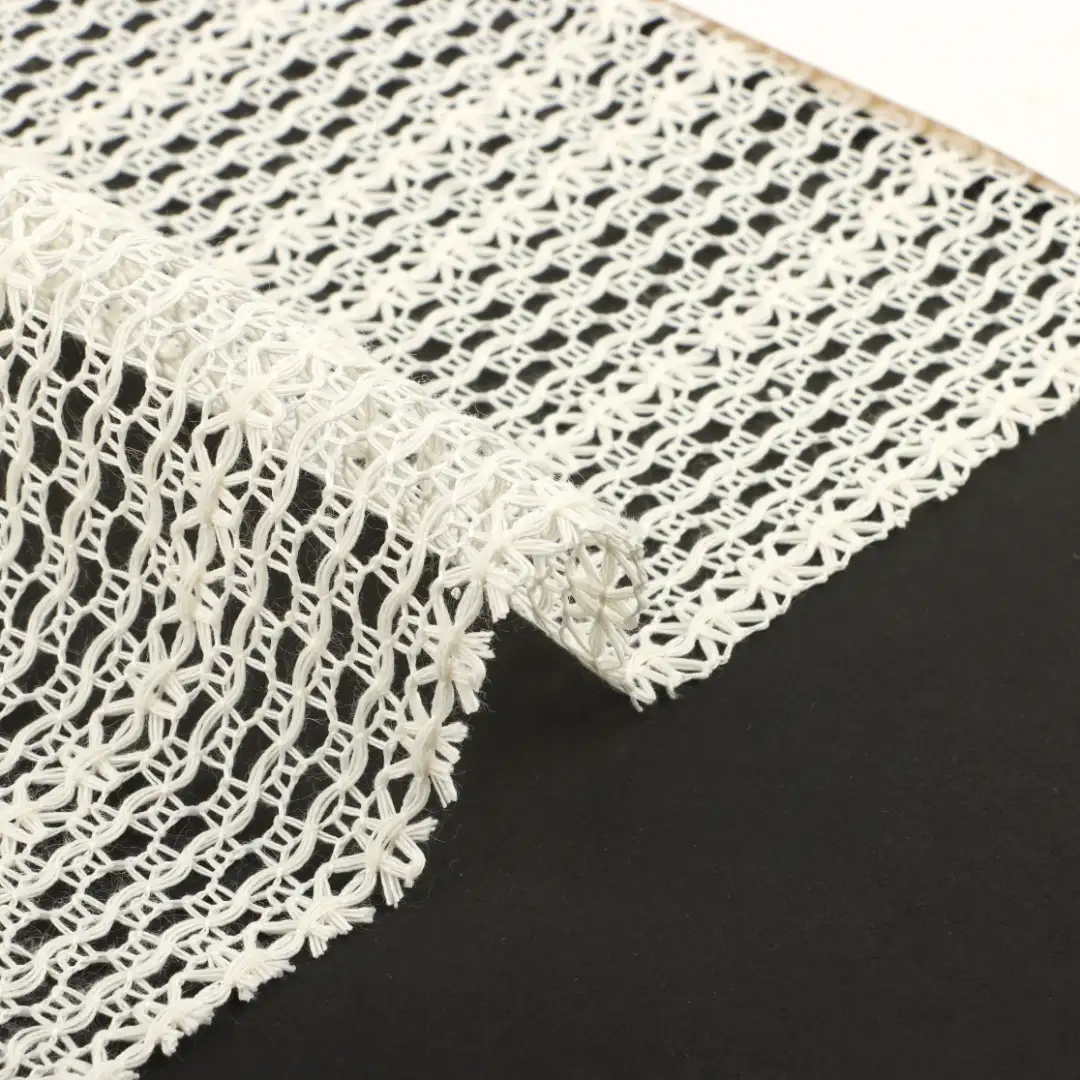 China Fabric for Crop Top,Skirt Mesh Knit Fabric Polyester white color buy from China wholesaler bulk order at wholesale price free worldwide shipping Alibaba