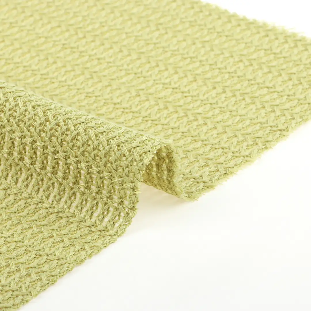 China Fabric for Skirt,Ruched Cuffs Big Collar Top Mesh Knit Fabric Recycled Polyester green color buy from China wholesaler bulk order at wholesale price free worldwide shipping Alibaba
