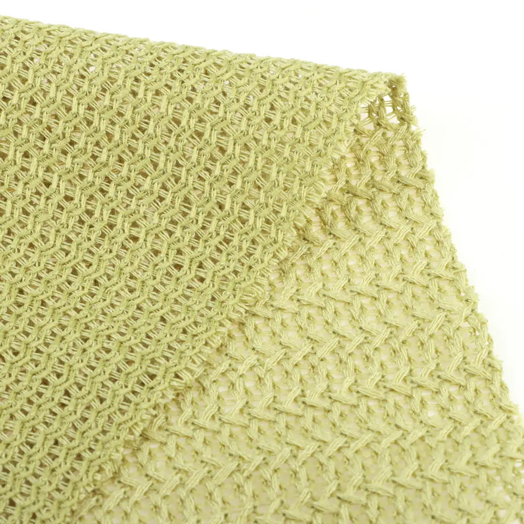 China Fabric for Skirt,Ruched Cuffs Big Collar Top Mesh Knit Fabric Recycled Polyester green color buy from China wholesaler bulk order at wholesale price free worldwide shipping Alibaba