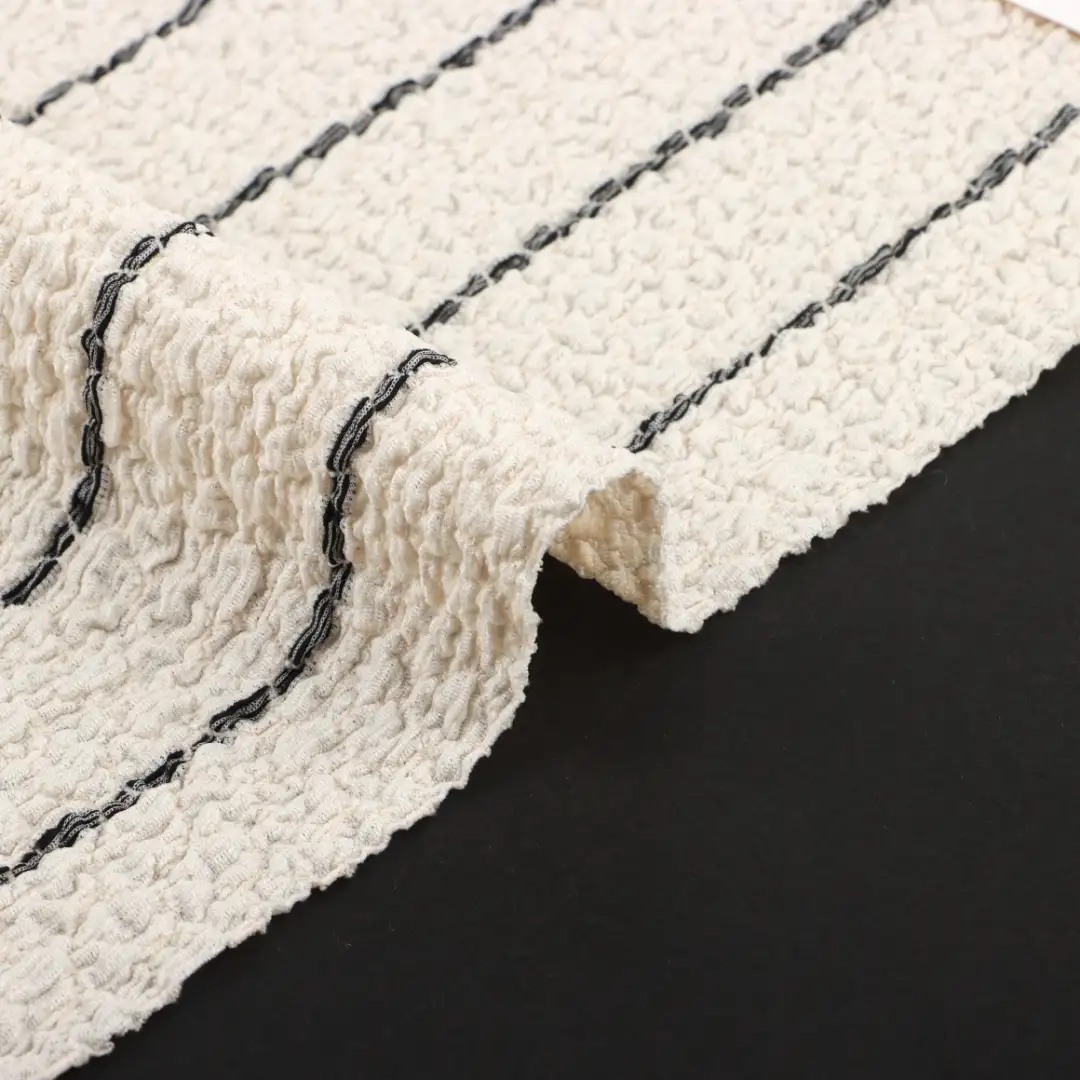 China Fabric for Pants,Skirt Crepe Knit Fabric Polyester Spandex stripe color buy from China wholesaler bulk order at wholesale price free worldwide shipping Alibaba
