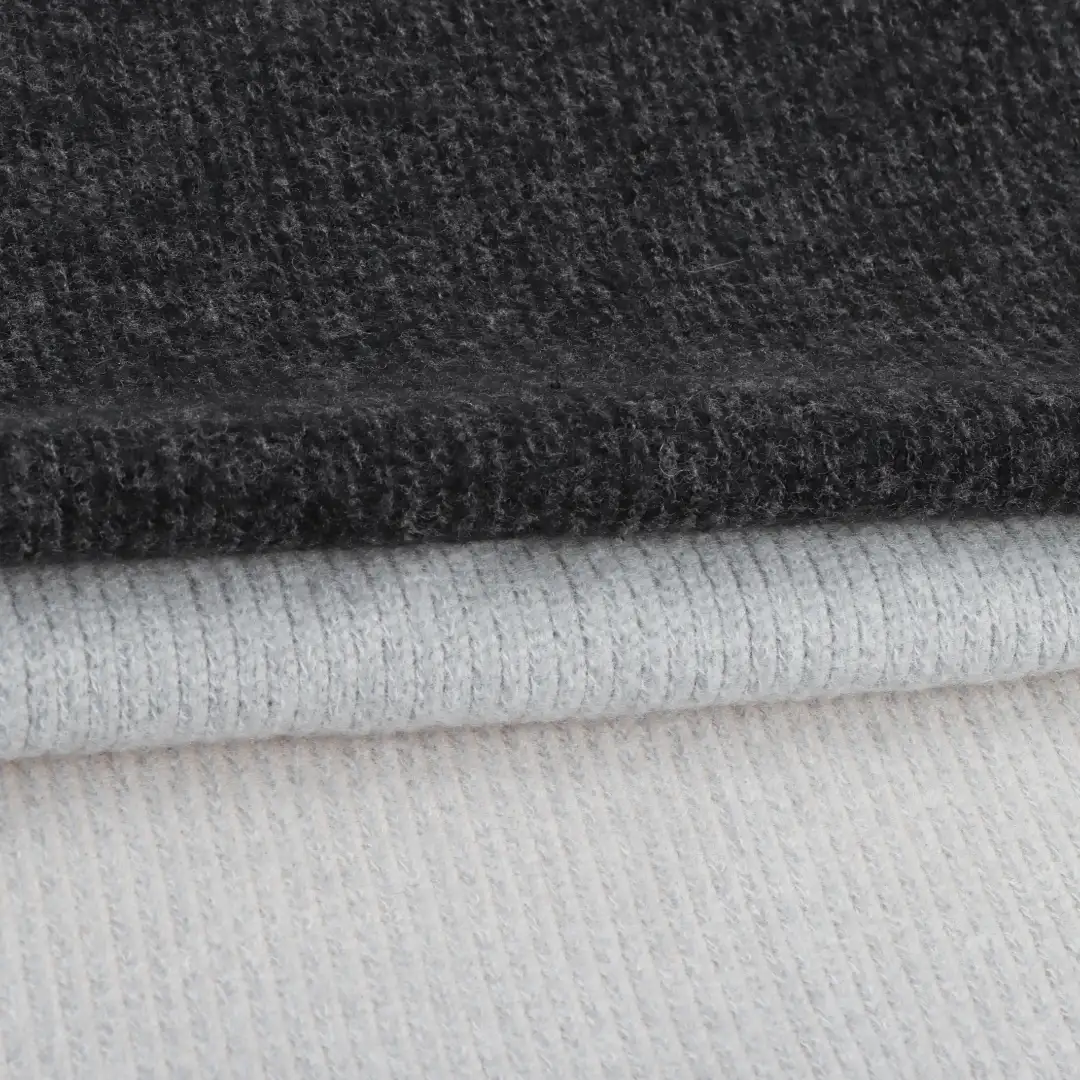 China Fabric for T-Shirt,Men’s Vest (Sweater),Full-Zipper Cardigan (Sweater),Dresses (Cardigan Open) (Sweater) Hacci Knit Fabric Polyester Rayon Spandex Gray color buy from China wholesaler bulk order at wholesale price free worldwide shipping Alibaba