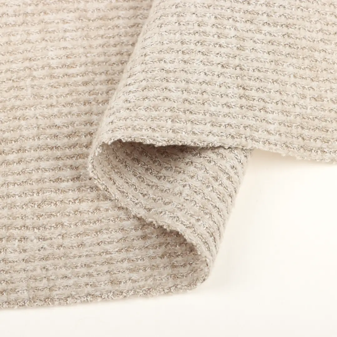 China Fabric for T-Shirt,Crop Top Pullover (Sweater),Dresses (Pullover) (Sweater) Waffle Knit Fabric Polyester Spandex Khaki color buy from China wholesaler bulk order at wholesale price free worldwide shipping Alibaba