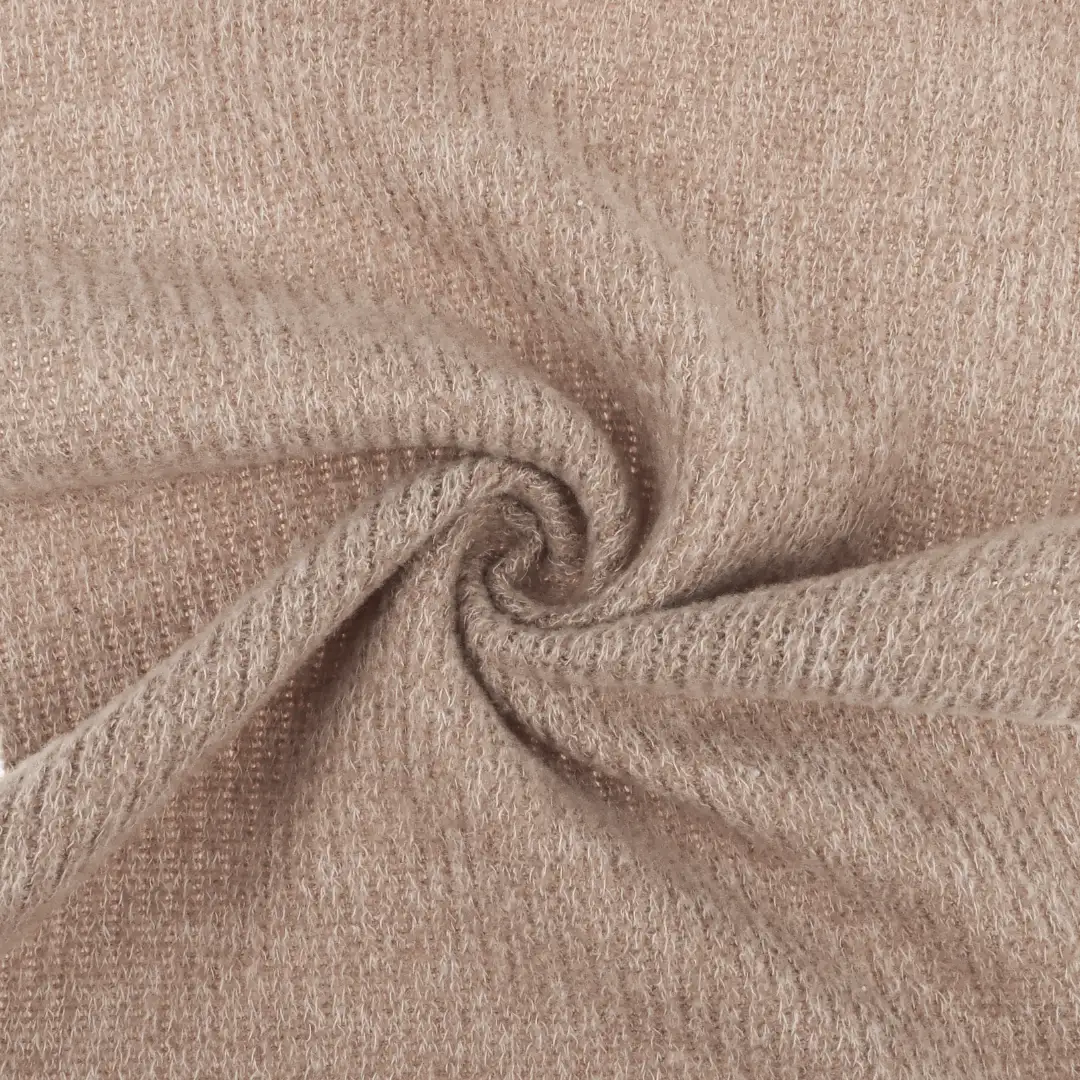 China Fabric for T-Shirt Hacci Knit Fabric Polyester Rayon Spandex Brown color buy from China wholesaler bulk order at wholesale price free worldwide shipping Alibaba