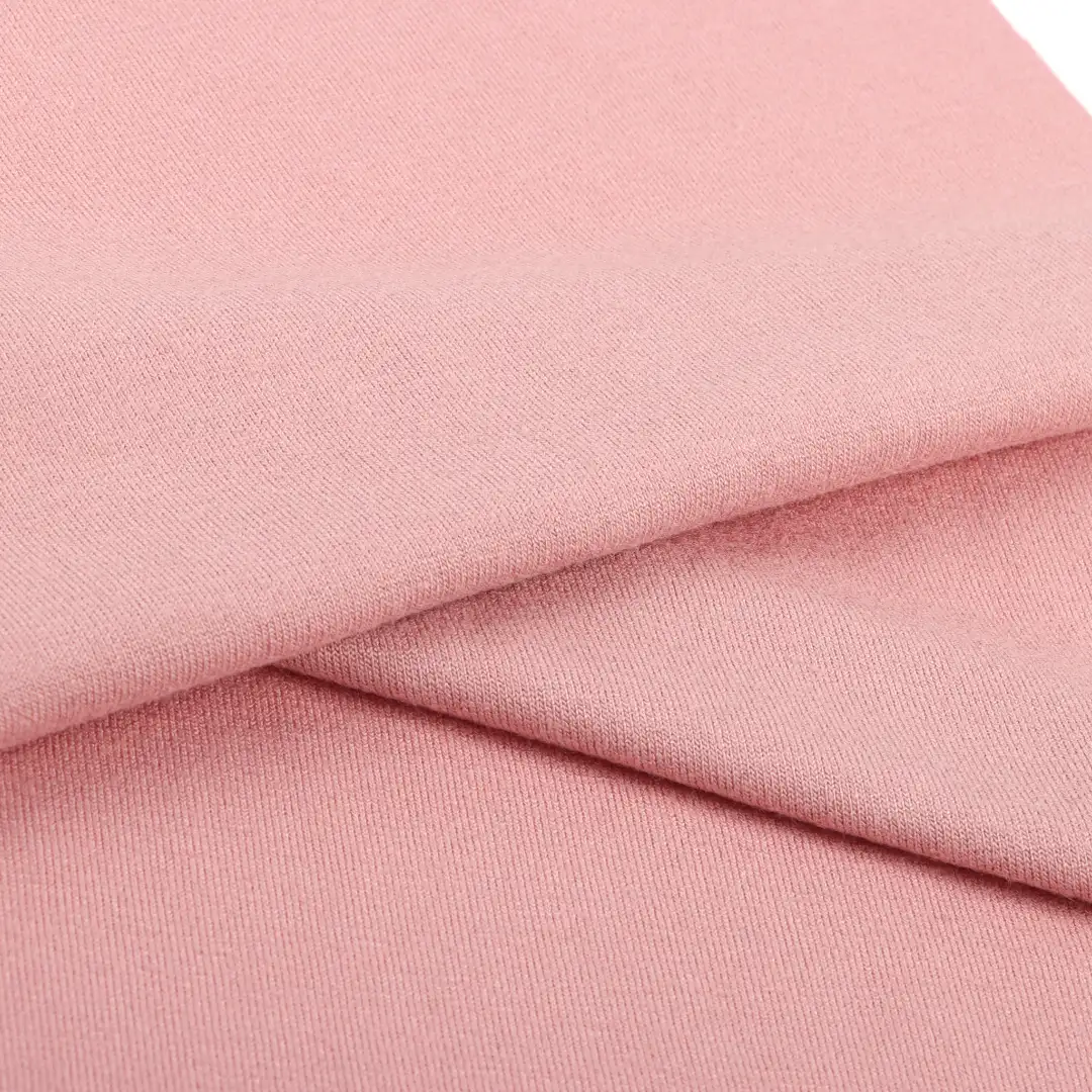 China Fabric for T-Shirt,Ladies Vest (Sweater),Shirt Half Sleeve Zipper (Sweater),Dresses (Cardigan Button) (Sweater) Single Jersey Knit Fabric Rayon Spandex pink color buy from China wholesaler bulk order at wholesale price free worldwide shipping Alibaba